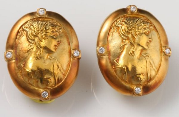 Gold Diamond Earrings