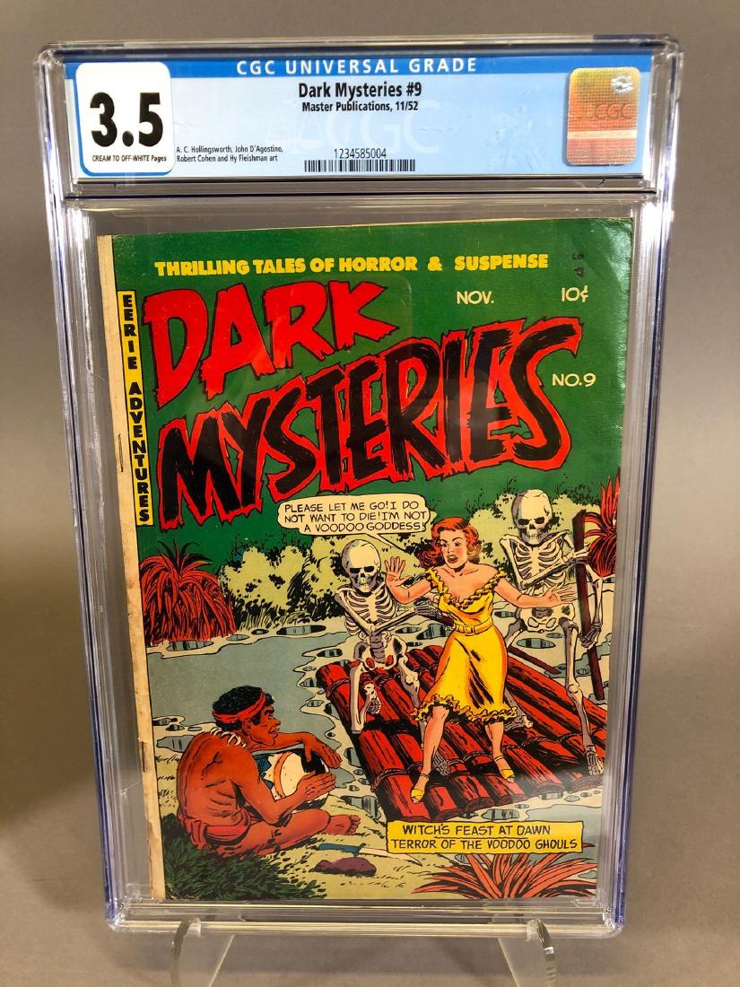 Dark Mysteries #9, 11/52, CGC 3.5: A.C. Hollingsworth, John D'Agostino, Robert Cohen and Hy Fleishman art