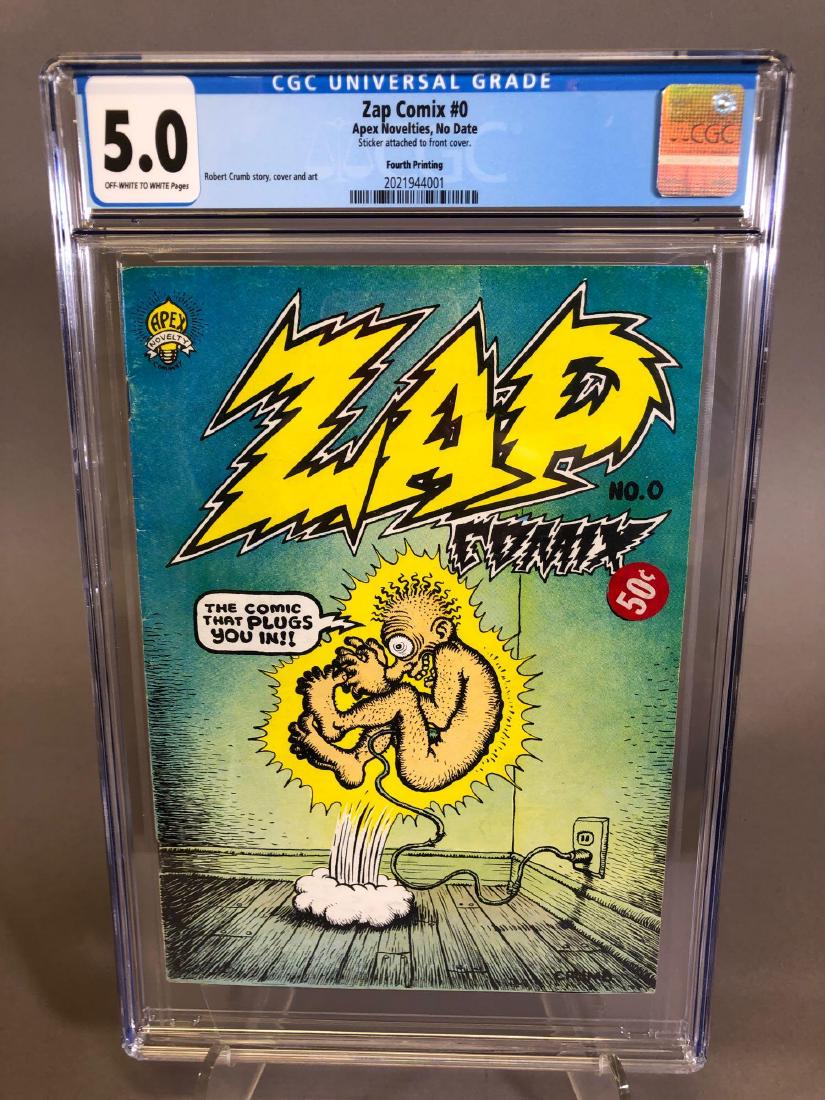 Zap Comix #0, No Date, CGC 5.0: Robert Crumb story, cover and art. 4th printing