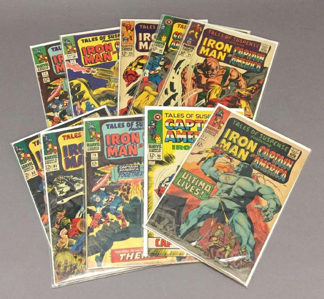 Ten Tales of Suspense- Silver Age Comics-1965-1968: First appearance of Peggy Carter (unnamed) in WW2 Flask Back, CPT, Americas ID revealed, CPT, America and Fury Team, VP, classic cover-CPT, America vs. Black Panther, Red Skull and Nazi cover apps. Co