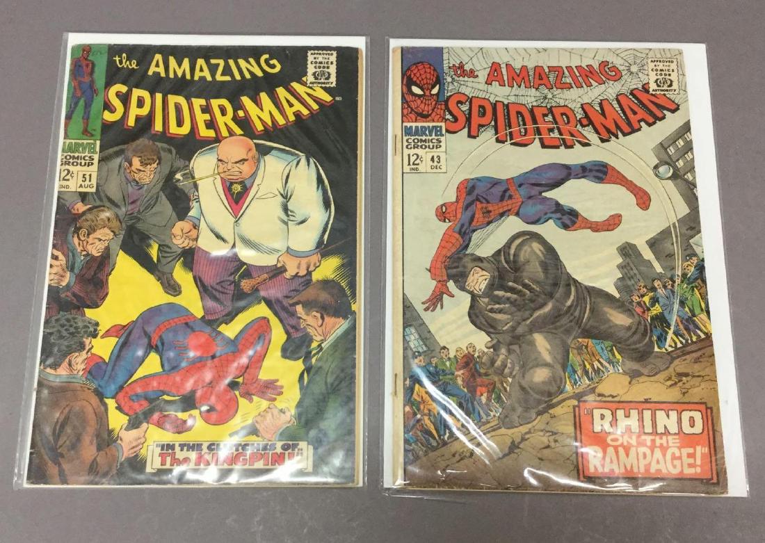 Amazing Spider Man #43 and #51: The origin of The Rhino, second appearance of Kingpin, first appearance of Joe Robertson (Cameo), first full appearance of Mary Jane Watson. Stan Lee stories, Romitasr, Esposito art, comics appear to