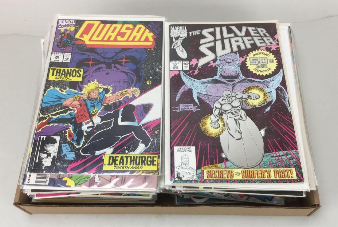 Over 55- Marvel Modern Key and Anniversary Comics: Includes Silver Surfer batles Thanos, bondage covers, X-Men, Captain America, Silver Surfer, F.F., Wolverine and much more anniversaries and issues. Comics appear to be in very fine to near mint condi