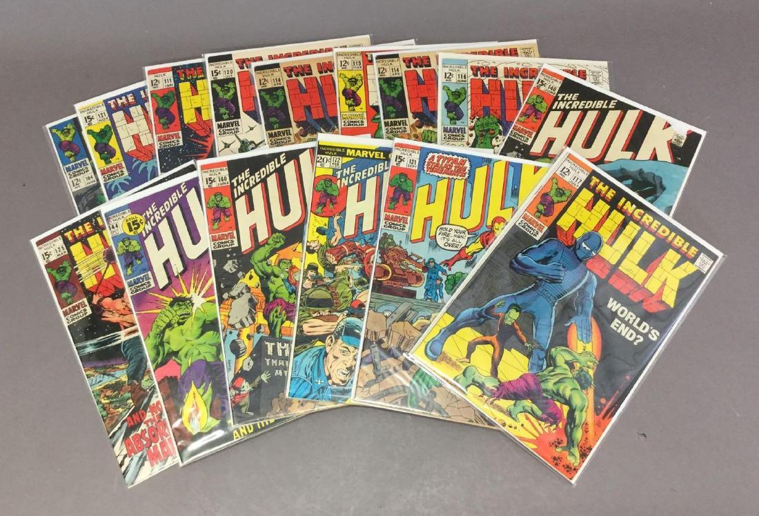 15 Hulk- Silver and Bronze Age Comics: Includes #104-#150- first appearance and origin of the Glob, first appearance of Galaxy Monster-Jarella-Jim Wilson, last Stan Lee plot, vs. Rhino-Dr.Doom-Absorbing man, and origin of Juggernaut retold