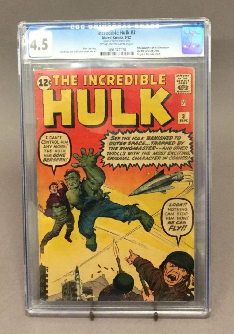 Incredible Hulk #3-1962-4.5 CGC: First appearance of the Ring Master and the Circus of Crime, origin of the Hulk retold, Stan Lee story, Kirby and Ayers art.