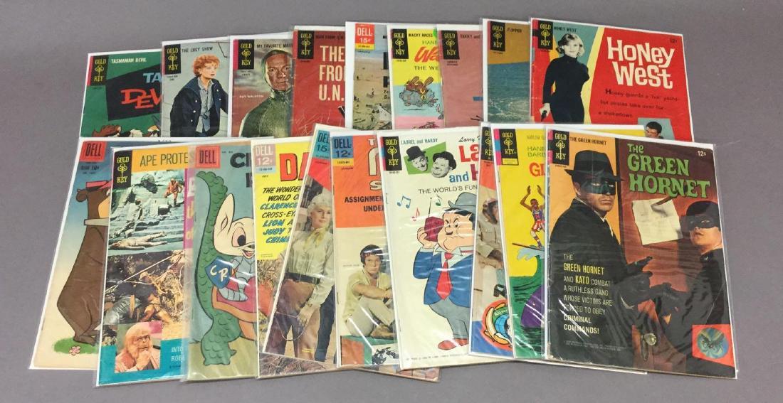 20 TV show #1s- Silver Age Comics: Include rare Tasmanin Devil #1, Lucy show, my favorite Martian, Peter Potamus, Wacky Races, Yakky Doodle and much more. Comics appear to be in very good to very fine condition.