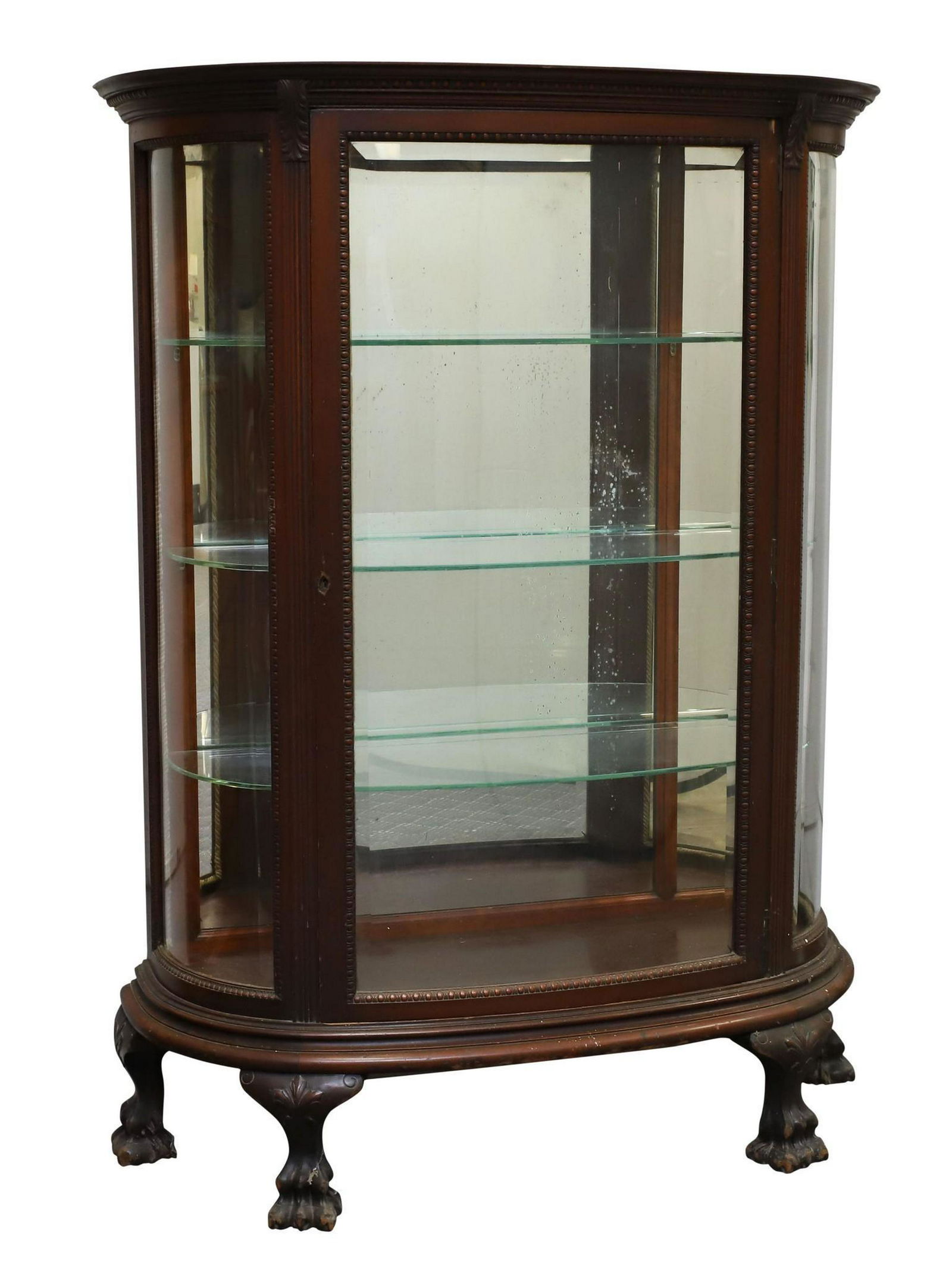 Late Victorian Mahogany Bow Front China Cabinet Aug 22 2019
