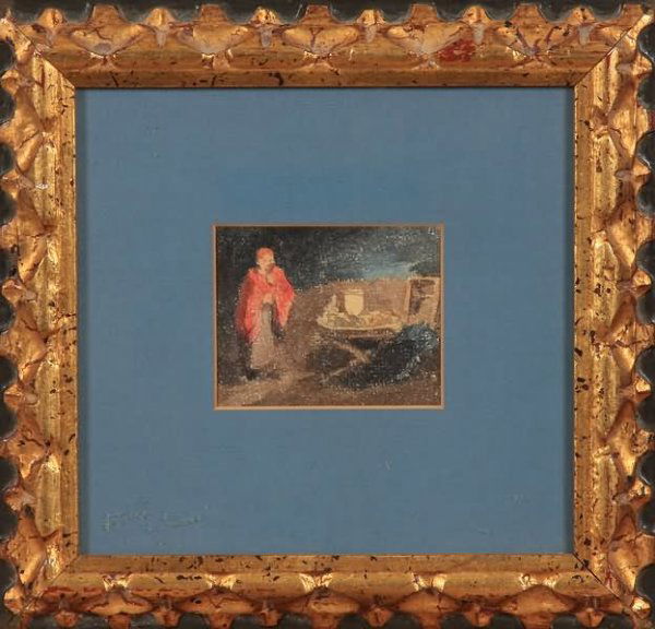 Thomas Sully: "Figure", watercolor, 2 3/4" x 3 1/2" (sight), Berry-Hill Galleries, Inc. label verso, unsigned. Artist: American, 1783-1872. Shipping: $26