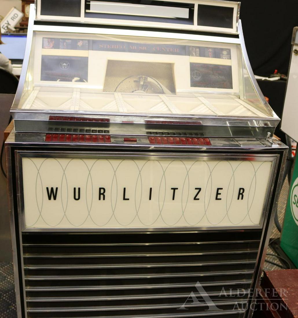 Wurlitzer Multi-Selector Phonograph: Coin operated Wurlitzer Multi-Selector Jukbox, model 3010, ca 1960s. Made by the The Wurlitzer Company, North Tonawanda, New York.Â Measures 33"w x 27"d x 55"h, working condition unknown. The Alderf