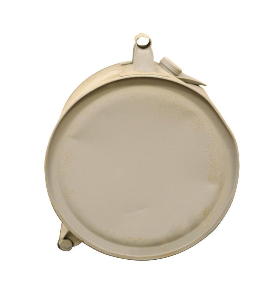 Galvanized Steel Rotating Oil Drum: Galvanized rotating oil drum can, measures 8.5"w x 17"diameter.