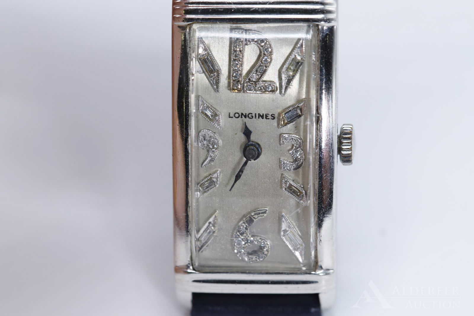 Longines Platinum and Diamond Wrist Watch (1 of 4)