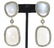 Moonstone Sapphire and Diamond Earrings