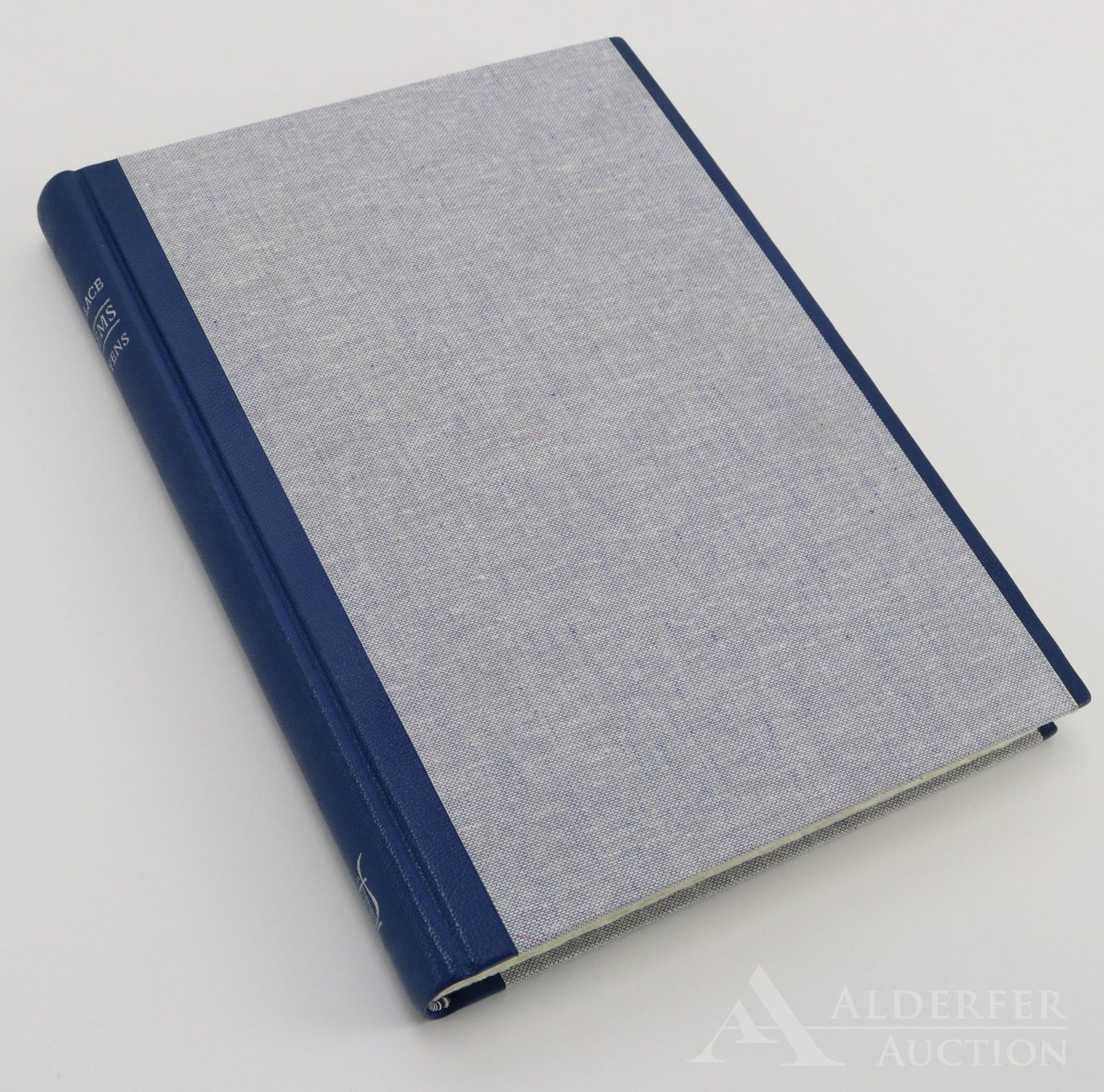 Wallace Stevens (1979-1955) and Jasper Johns (Born: Publication. Wallace Stevens, "Poems", San Francisco, The Arion Press, 1985. Limited Edition, #122 of 326, signed. Bound in publishers half blue Morocco with cloth boards. Frontispiece copper plate et