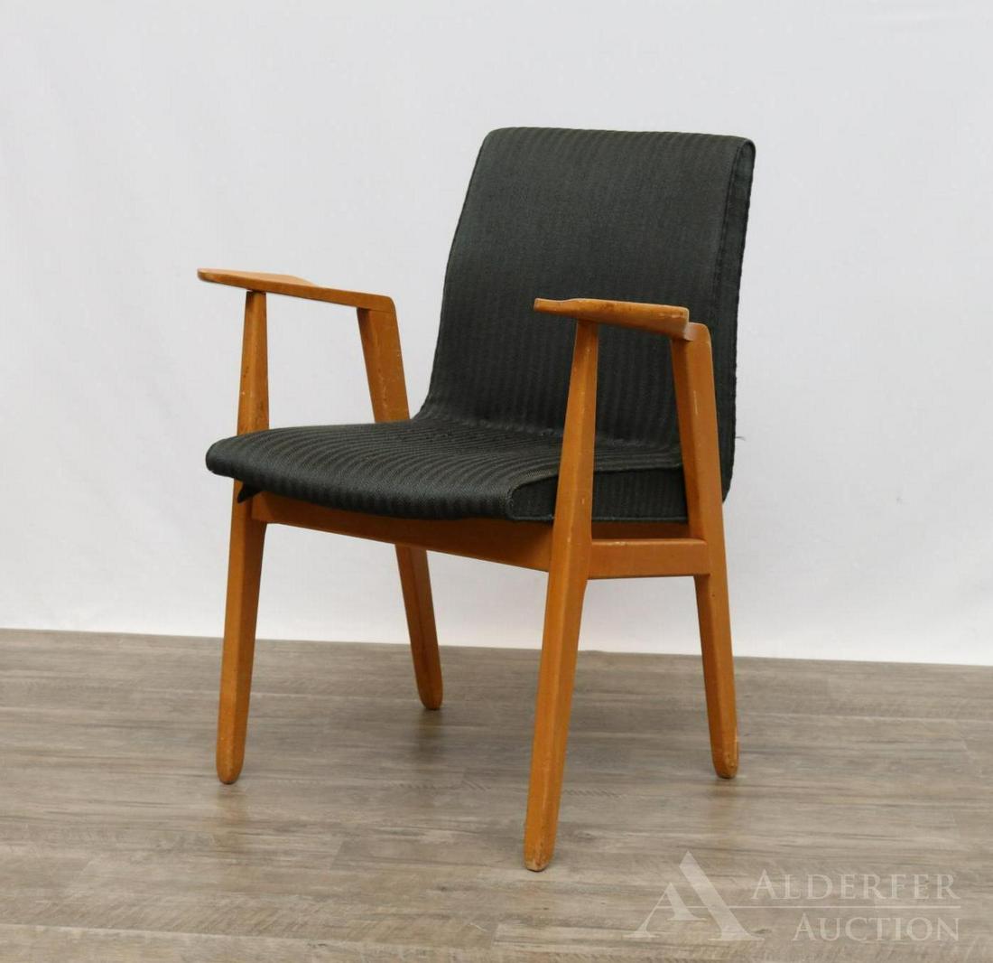 Jens Risom for Knoll Arm Chair: Maple frame with wool upholstery. 33"h x 24.5"w x 22"d