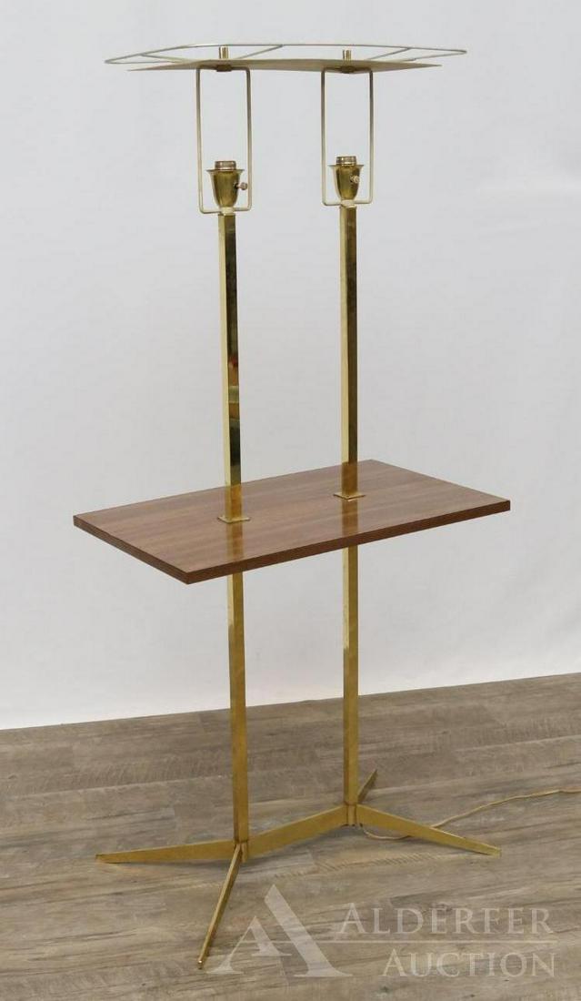 Laurel Lamp Co. Floor Lamp: Double stem tray table lamp. 54"h