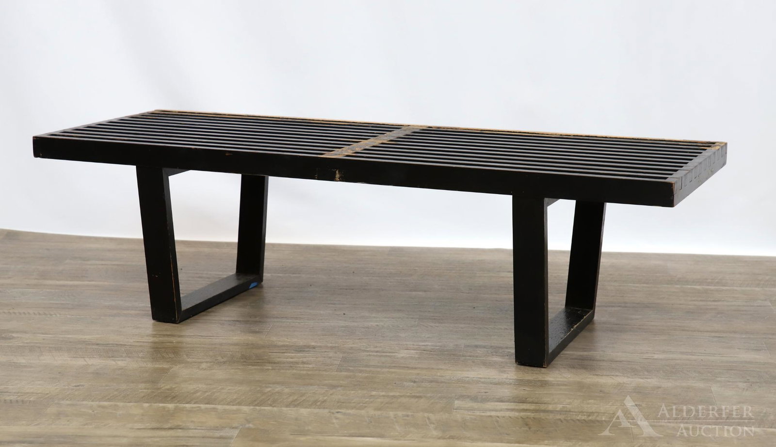 George Nelson for Herman Miller Slat Bench: Painted slat bench. 14"h x 48"w x 18.5"d