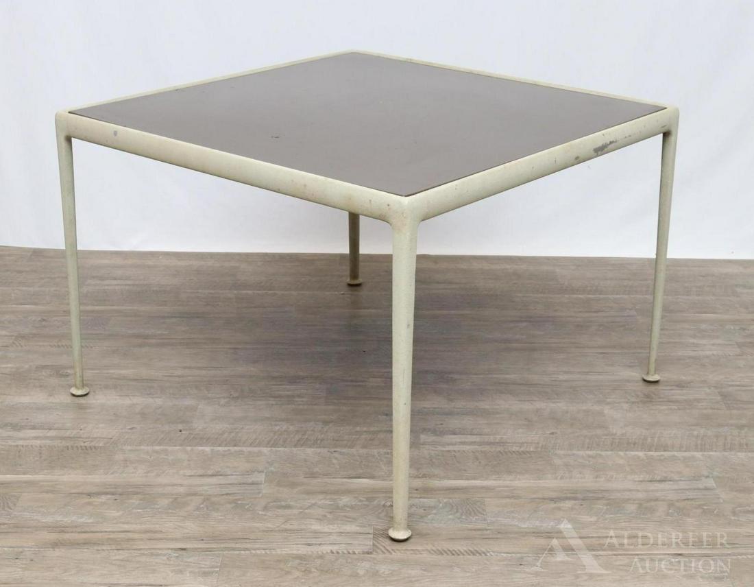 Richard Schultz for Knoll Table: Enameled cast aluminum and sheet metal square table. 26"h x 38"square.