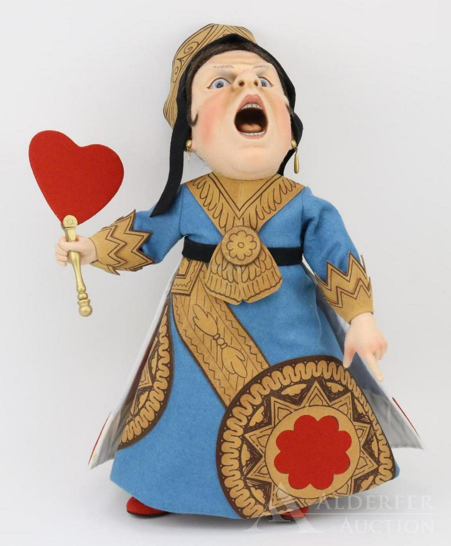 LOT OF R. JOHN WRIGHT.: MIB. 22" 2012 "Alice In Wonderland" QUEEN OF HEARTS doll. No. 38/250.
