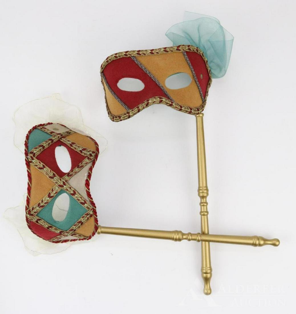 LOT OF R. JOHN WRIGHT.: Pair of MASKS made Exclusively for the 2003 UFDC 54th National Convention Le Bal Masque, New Orleans.