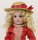 ANTIQUE FRENCH BISQUE HEAD DOLL. - 2