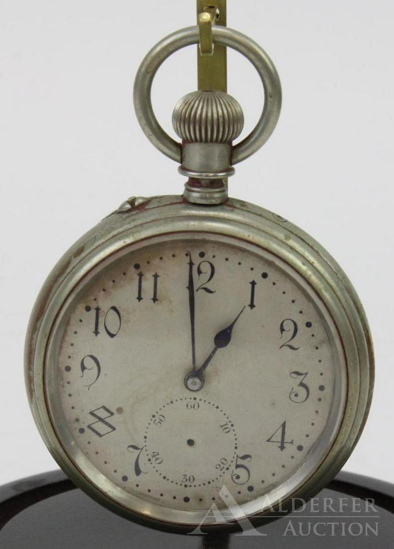 Tiffany & Co. New-York 8 Day Pocket Watch: 56.4mm. Open face. Dial with Arabic numerals and seconds register, missing second hand. Marked No. 88 + No. 2. 164.4gtw.