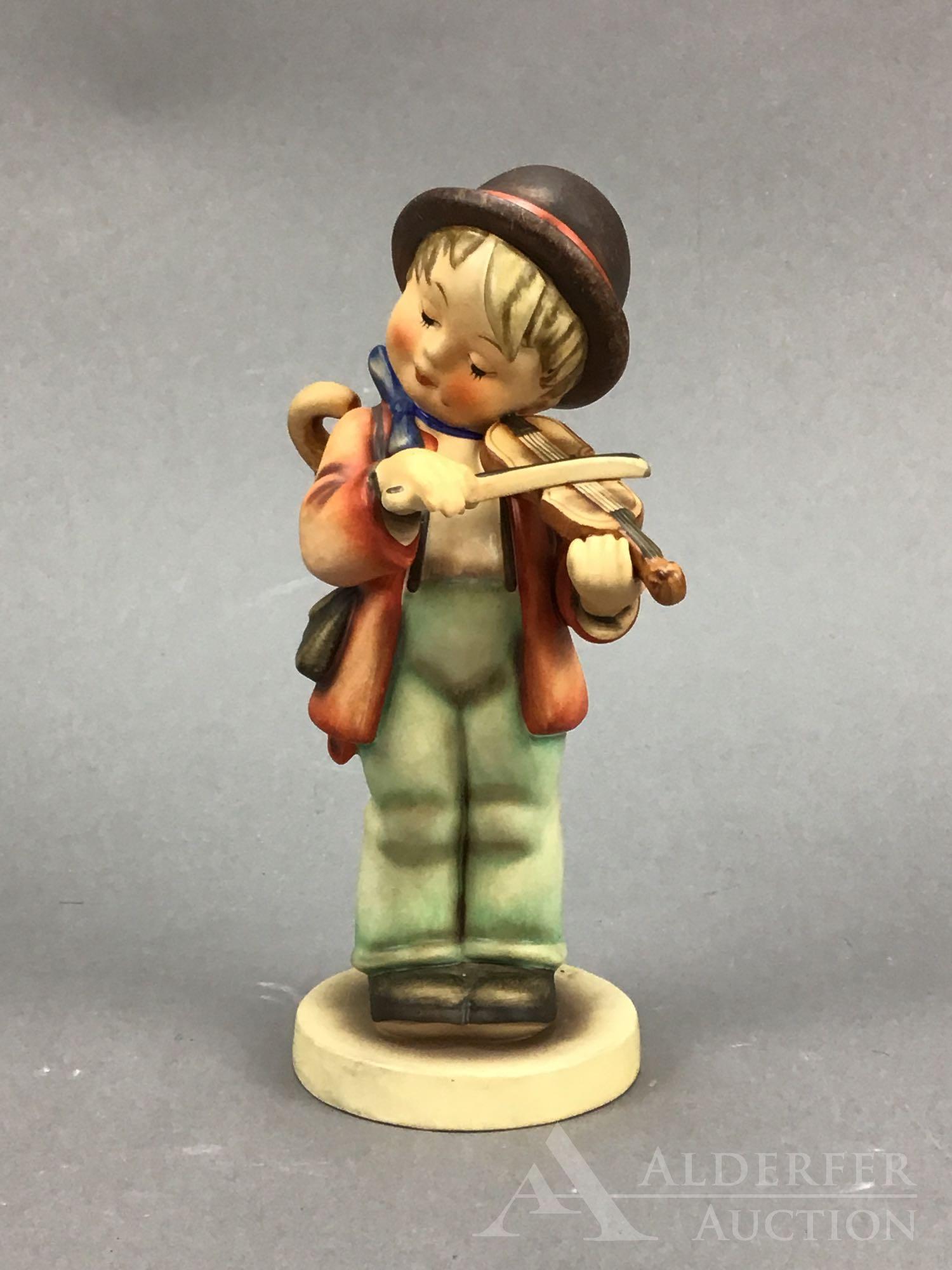 Hummel Figurine: Hummel "Little Fiddler", #2/1, figurine measuring 8”h. Bee mark.