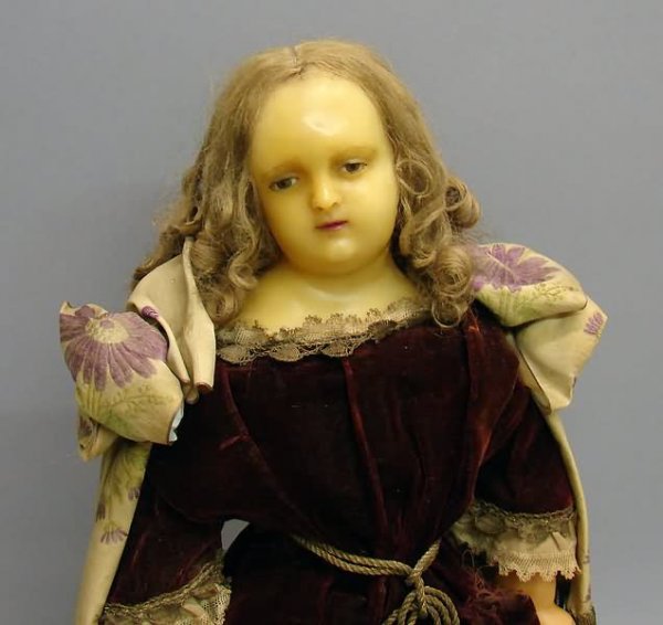 16" Poured Wax Lady Doll - 2