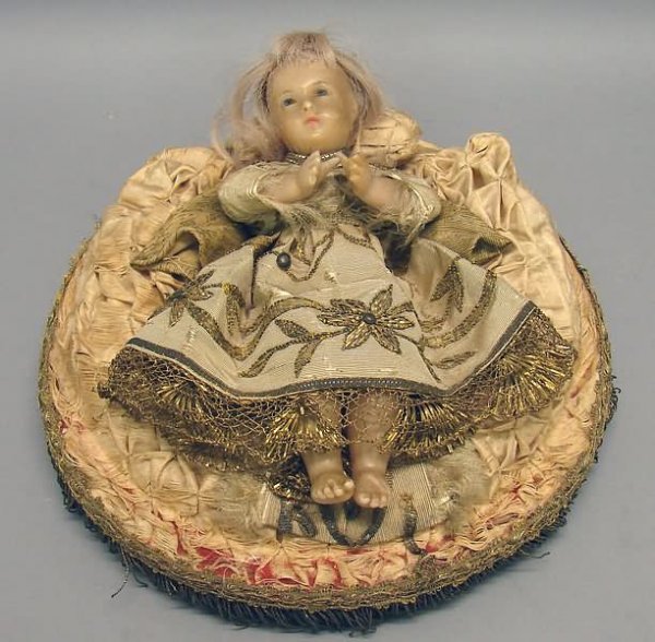 8.5" Poured Wax Baby Doll in Dome - 2
