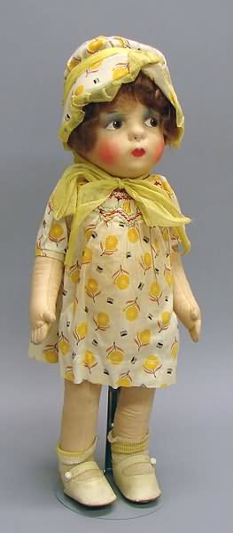 17" Eugene Poir Mask Face Cloth Doll