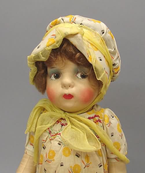 17" Eugene Poir Mask Face Cloth Doll - 3