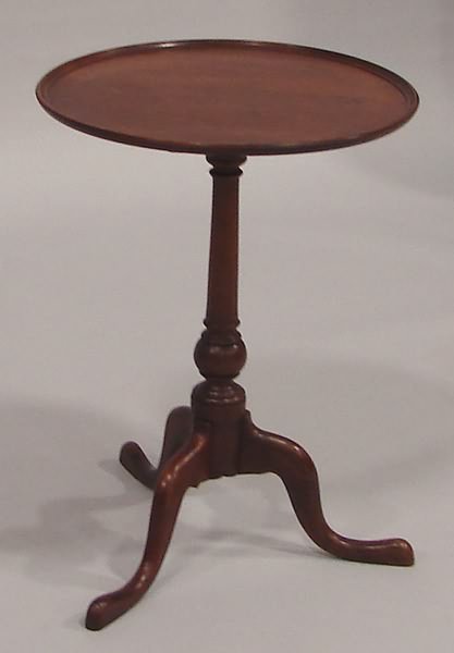 Mahogany Candlestand with Dished Top