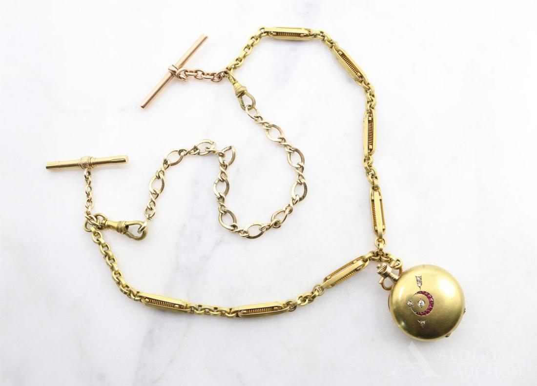 14KY Gold Tissot Pocket Watch with GF Chains Jun 03, 2020 Alderfer