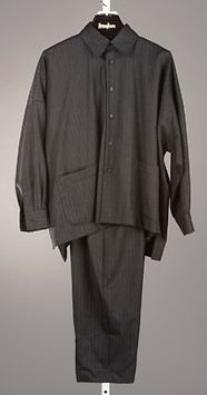 Eskandar Charcoal Gray 2 Pc Slacks Outfit (S)