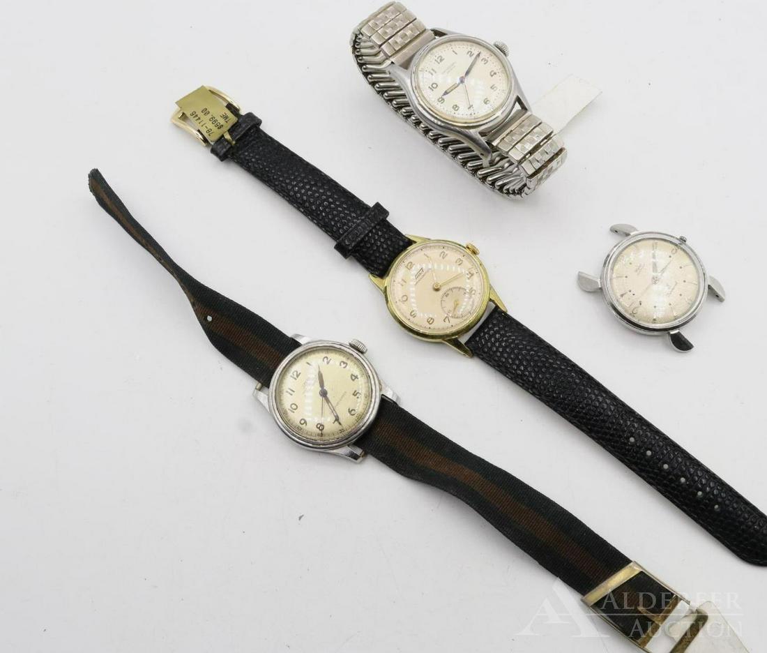 Vintage Wristwatches: Grouping includes examples by Tissot, Universal, Wyler, and Spera.