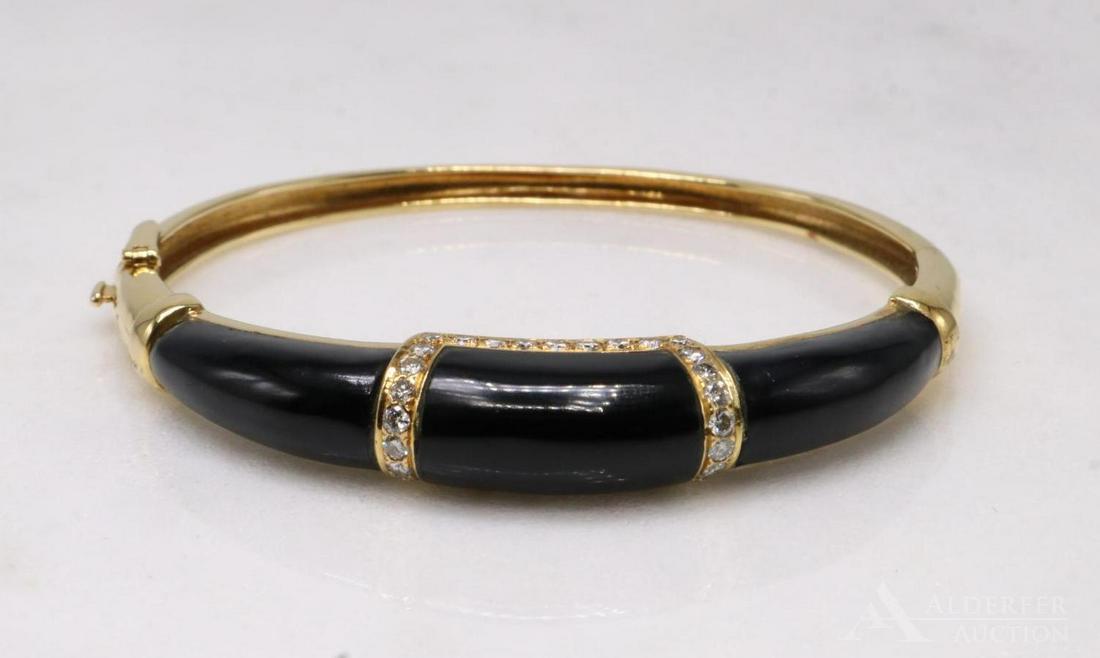 18KY Gold & Onyx Bracelet (1 of 8)