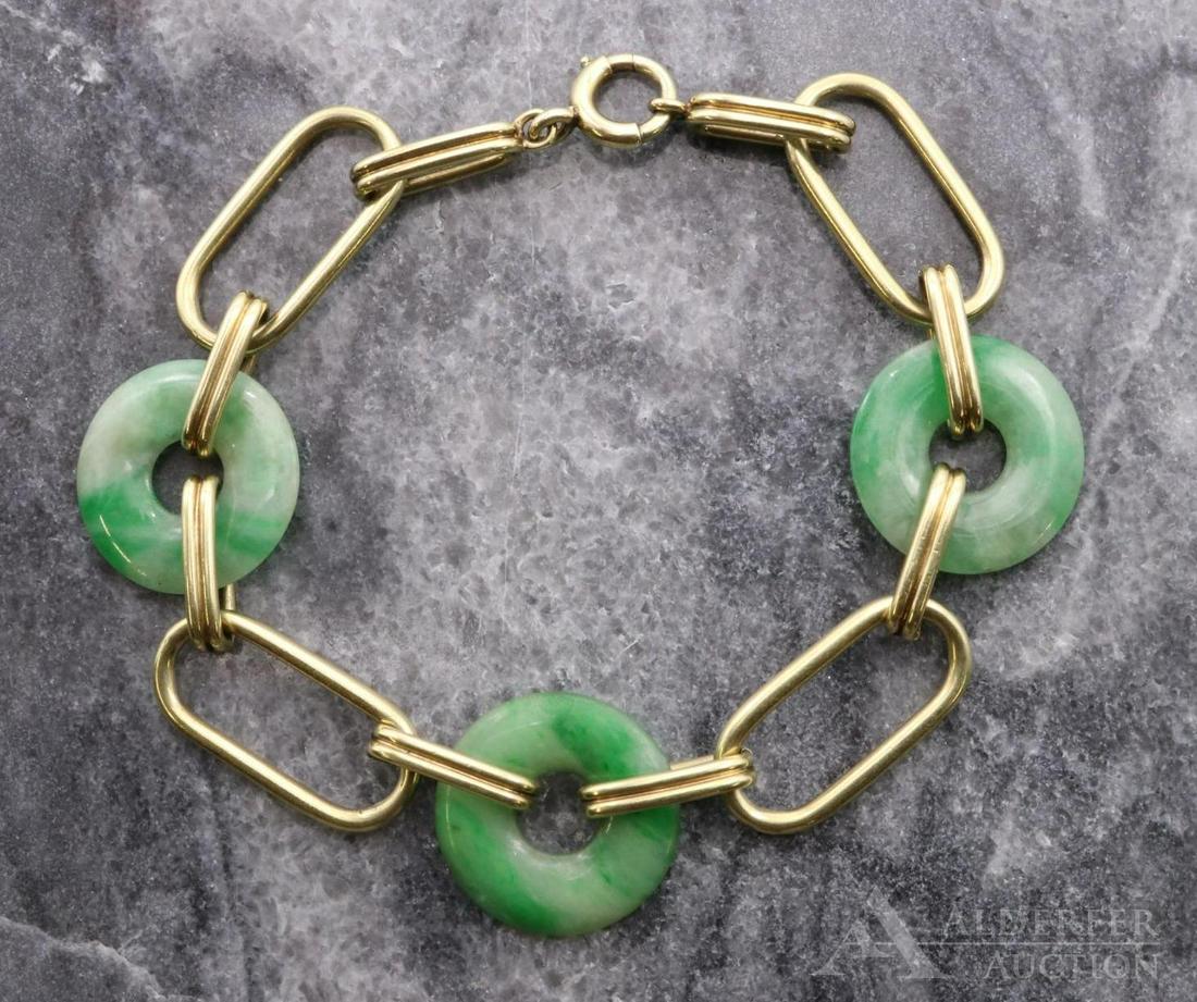 14KY Gold Jade Bracelet (1 of 4)