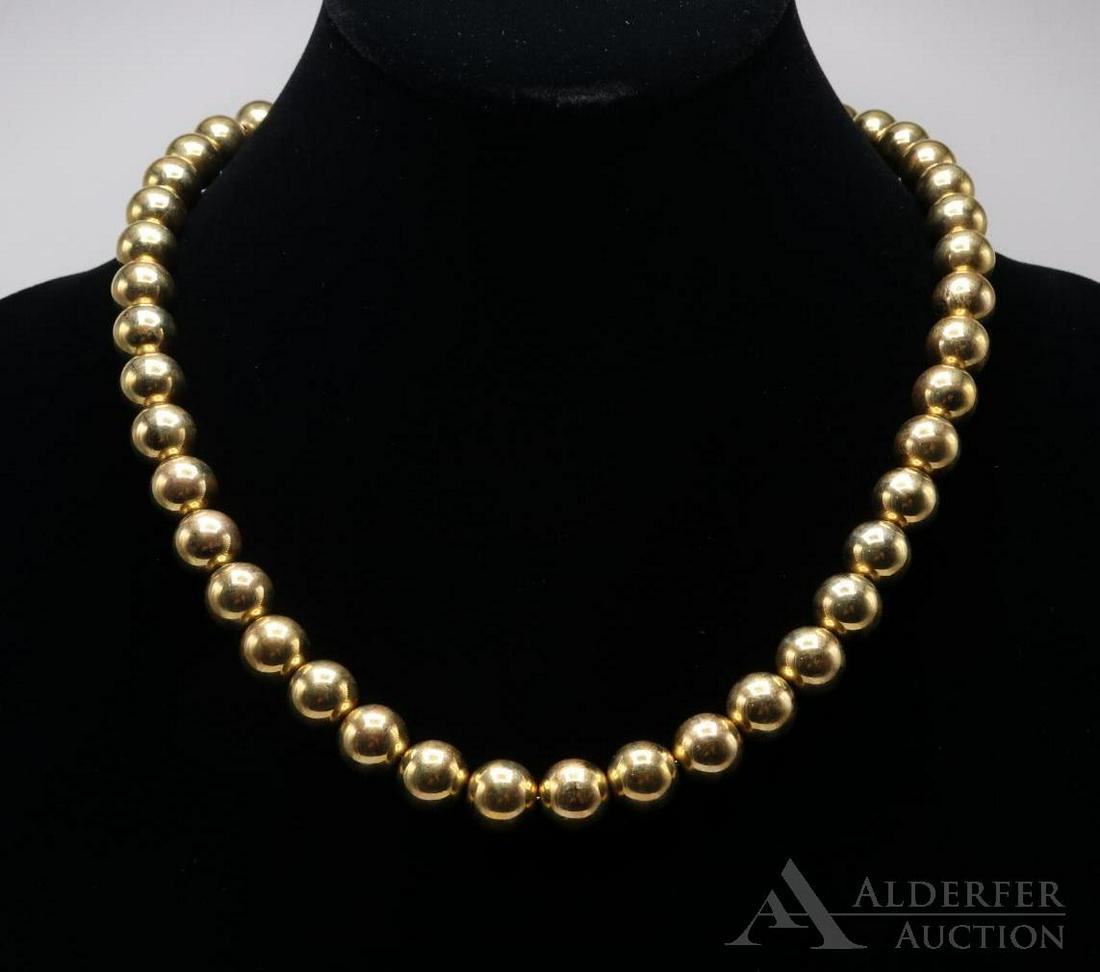 14KY Gold Bead Necklace (1 of 6)