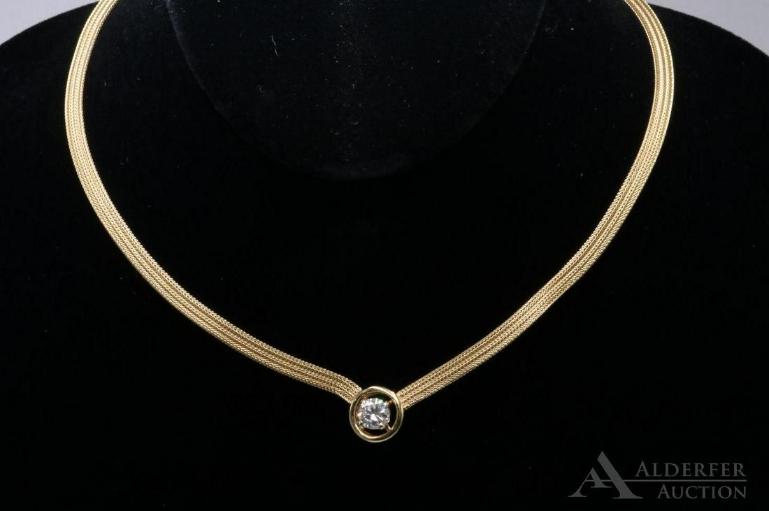 14KY Gold Diamond Necklace (1 of 7)