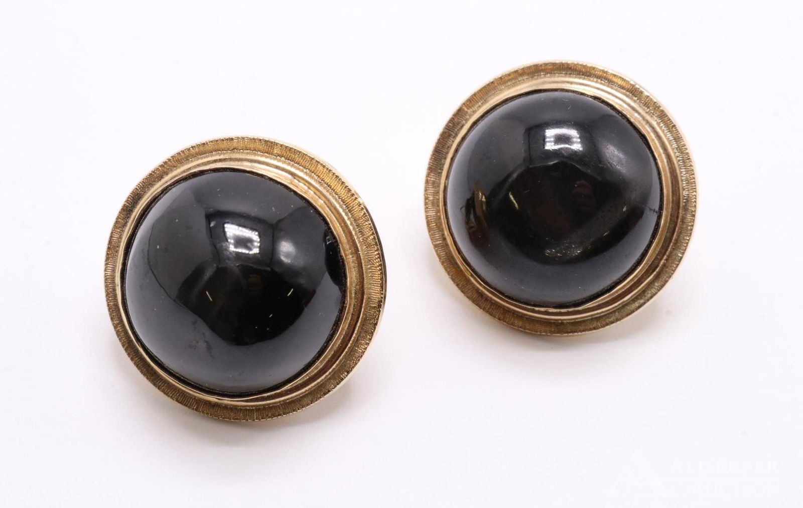14KY Gold Black Star Diopside Earrings (1 of 6)