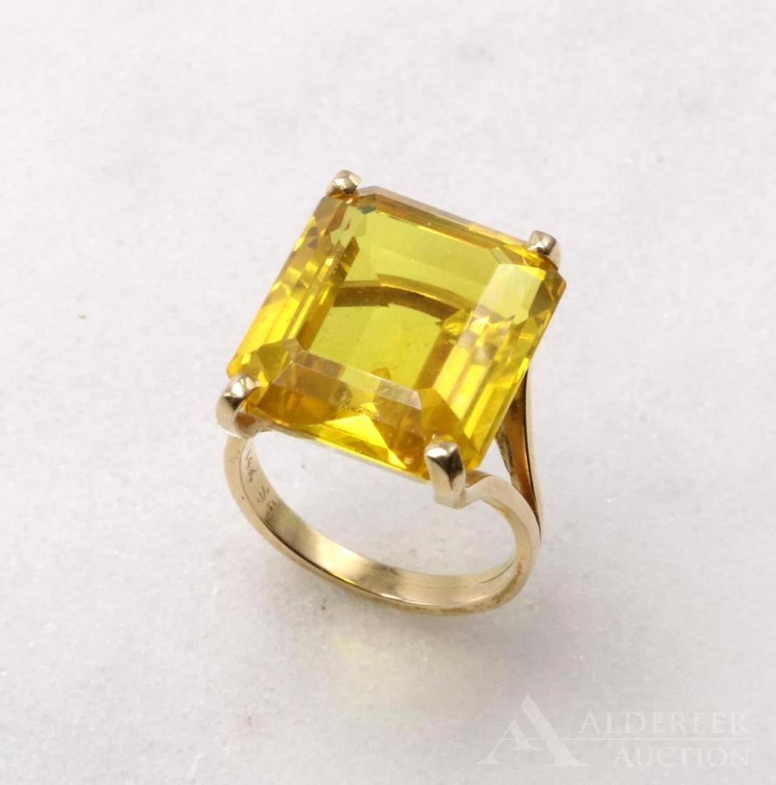 Wesley Emmons 14KY Gold Yellow Corundum Ring (1 of 9)