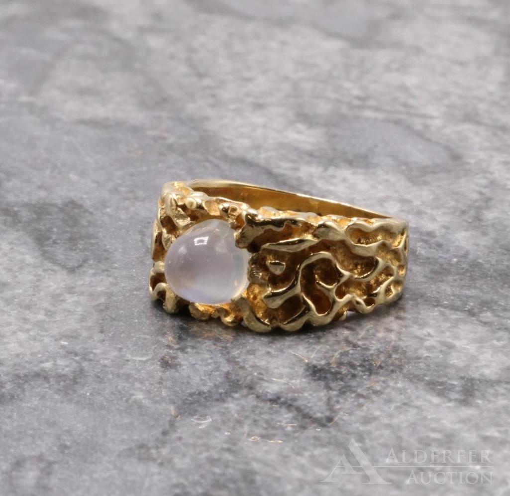 Wesley Emmons 14KY Gold Moonstone Ring (1 of 9)