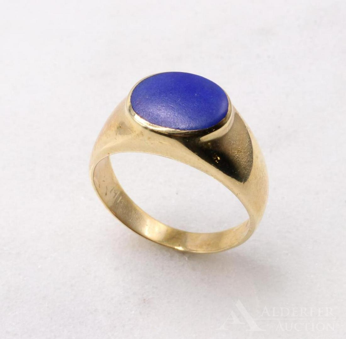 14KY Gold Lapis Ring (1 of 9)