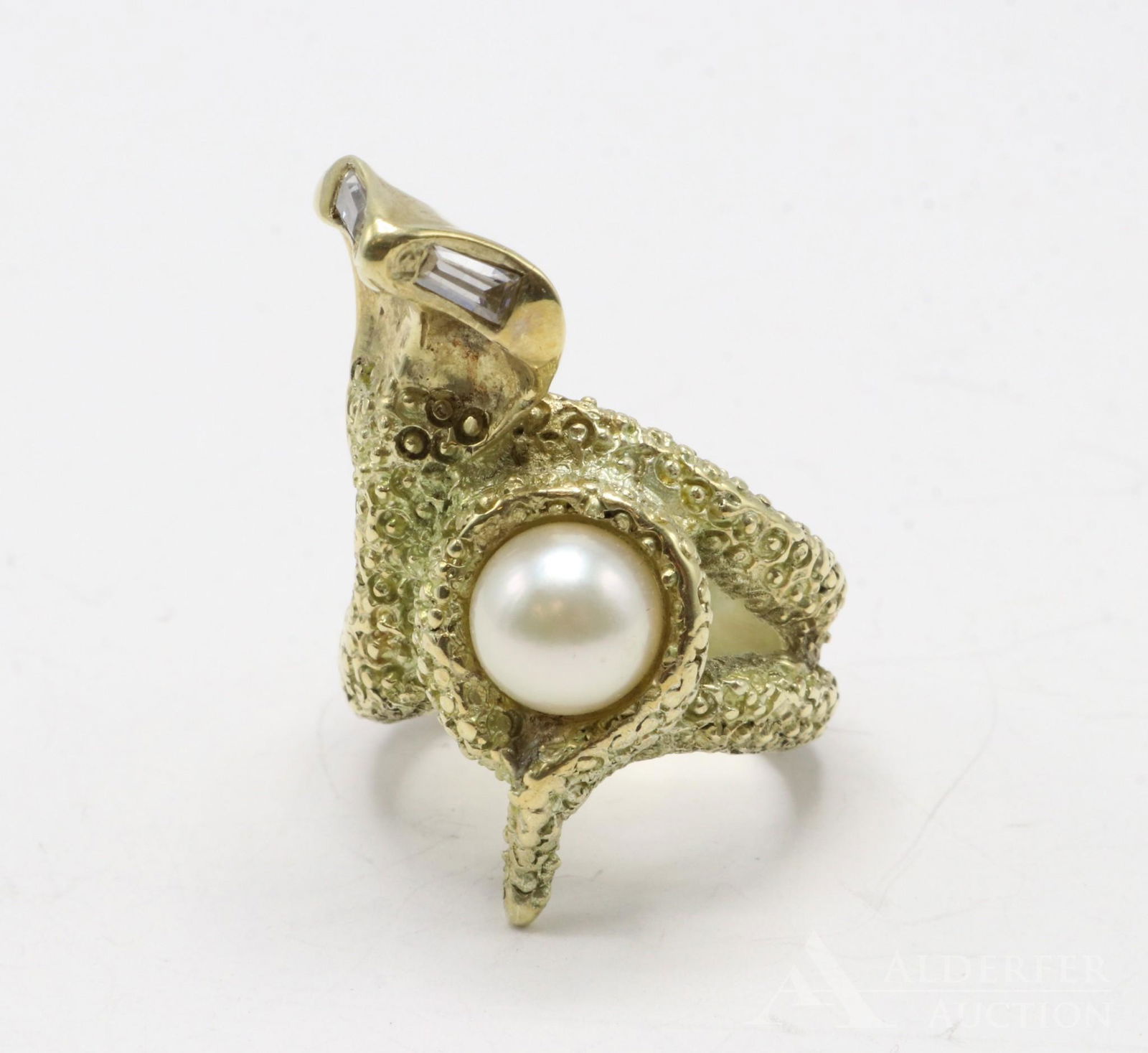 Wesley Emmons 14KY Gold Cobra Diamond Ring (1 of 12)