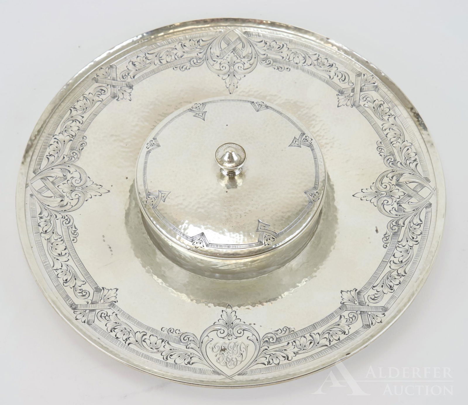 Gorham Hammered Sterling Silver Serving Tray (1 of 12)