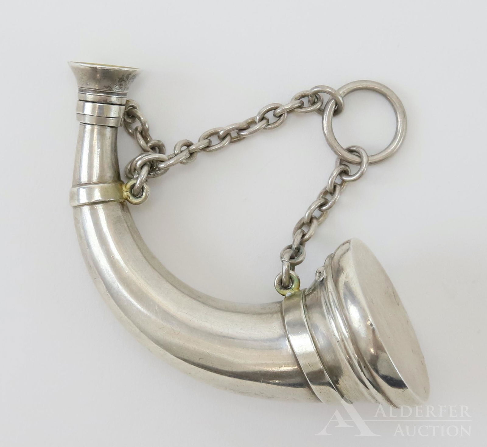 Victorian Sterling Silver Horn Vinaigrette (1 of 5)
