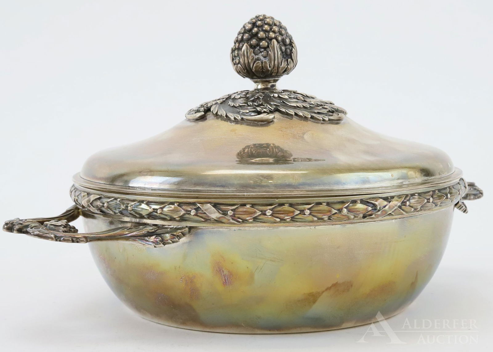 19th c. French Sterling Silver Covered Dish (1 of 7)