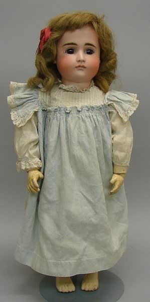 21" "14" CLOSED Mouth, Pouty Doll/Bisque, German - 2