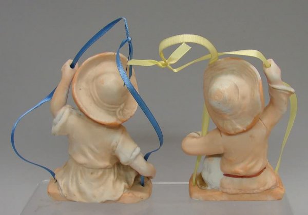 2-Bisque "Swing" Figurines - 2