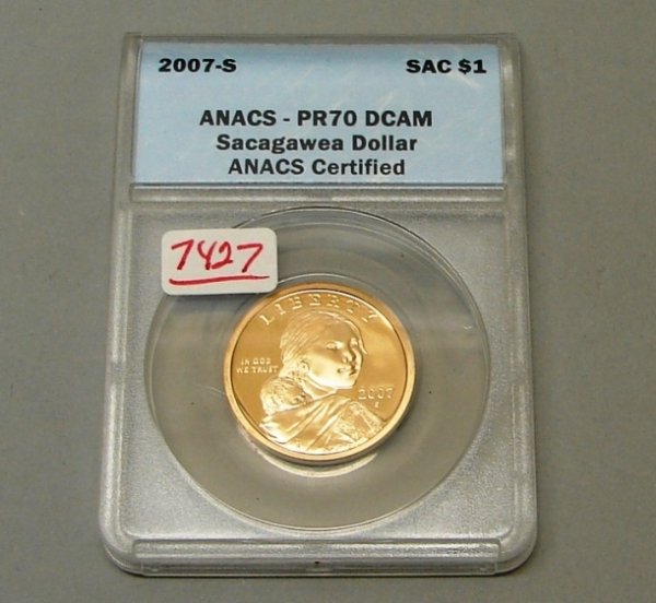 2007S SACAGAWEA DOLLAR ANACS PR 70