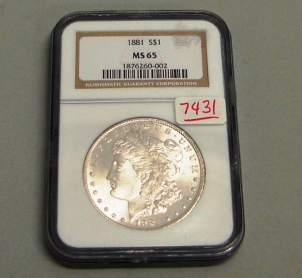 1881 NGC MS 65 MORGAN DOLLAR