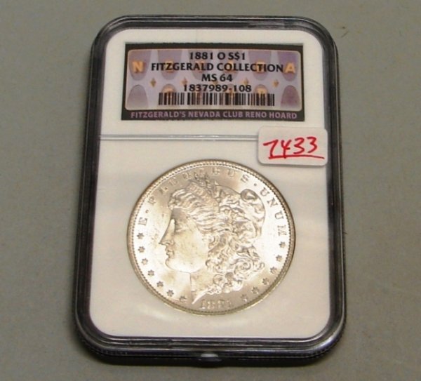 1881-O NGC MS 64 MORGAN DOLLAR FITGERALD COLLECTI